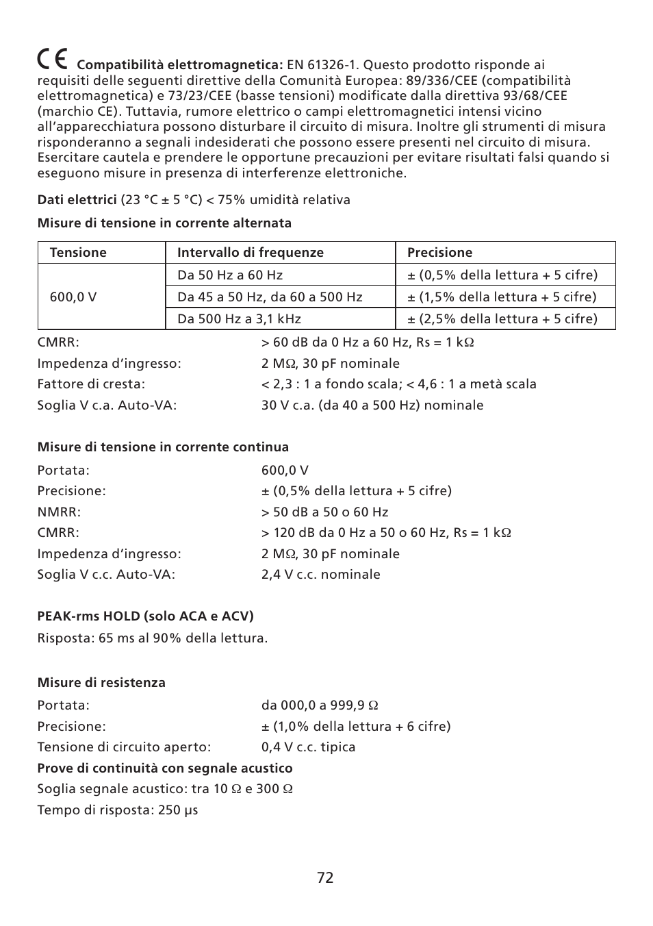Amprobe ACD-30P Clamp-On-Power-Meters User Manual | Page 73 / 121