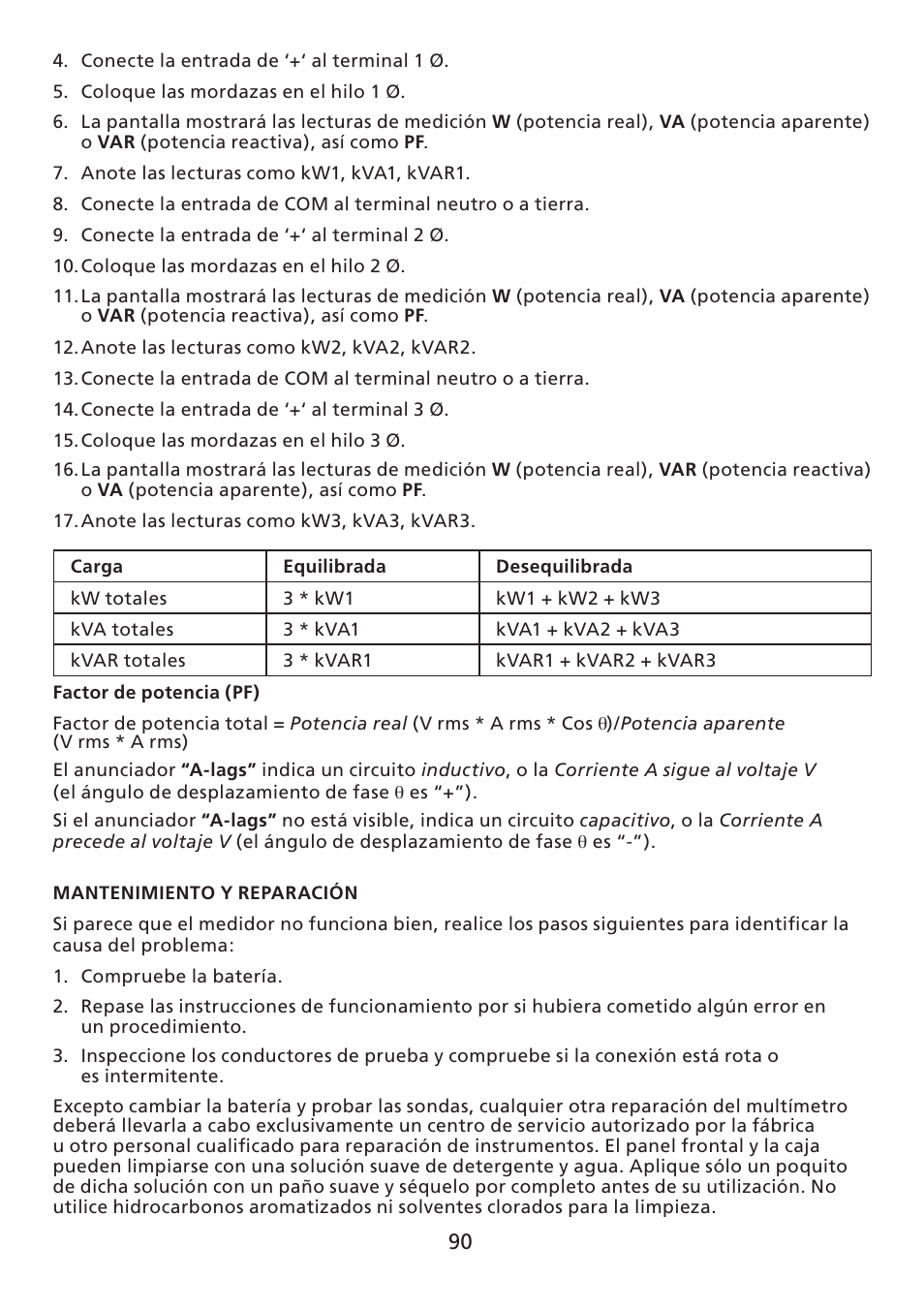 Amprobe ACD-30P Clamp-On-Power-Meters User Manual | Page 91 / 121