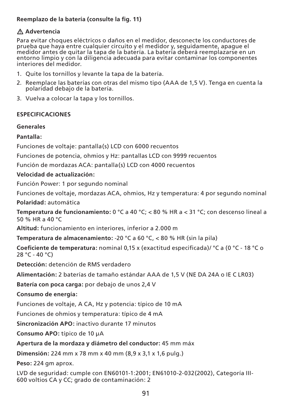 Amprobe ACD-30P Clamp-On-Power-Meters User Manual | Page 92 / 121