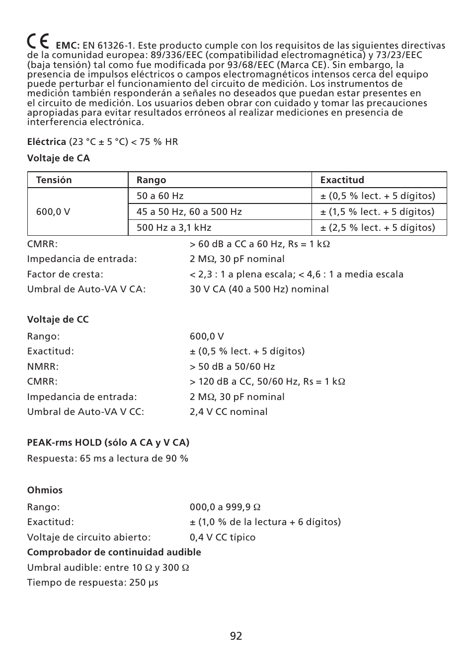 Amprobe ACD-30P Clamp-On-Power-Meters User Manual | Page 93 / 121