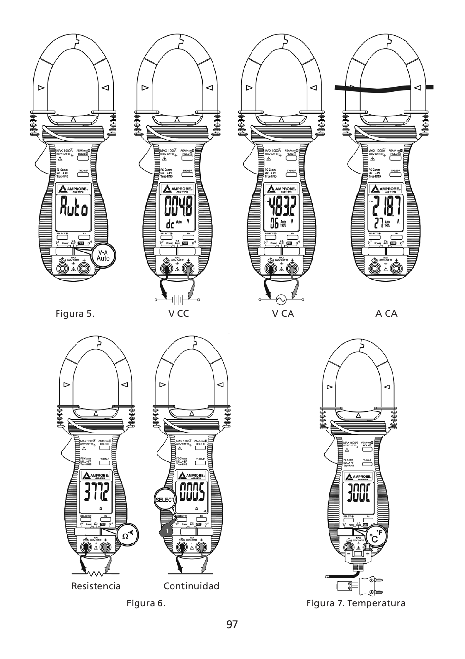 Amprobe ACD-30P Clamp-On-Power-Meters User Manual | Page 98 / 121