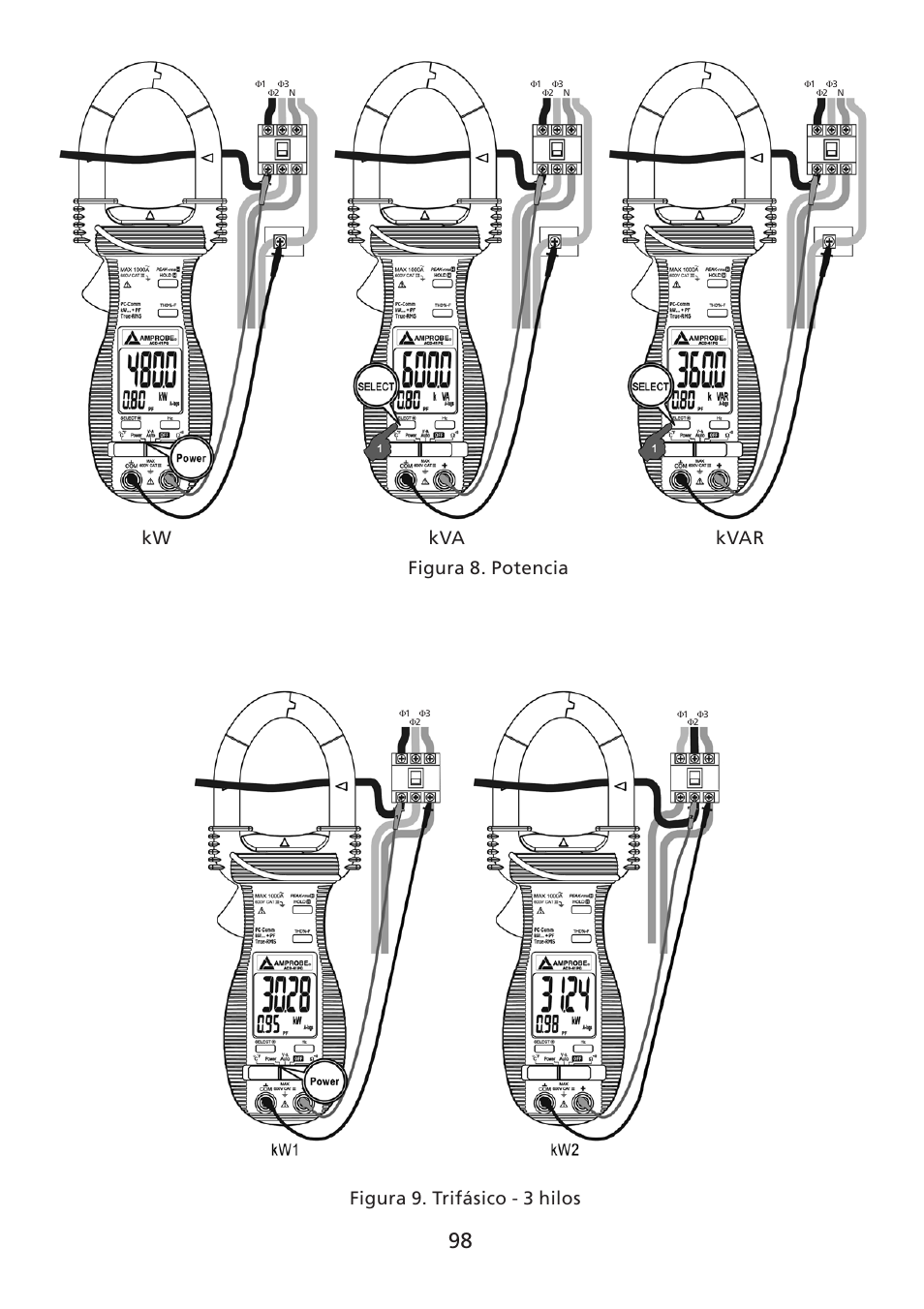 Amprobe ACD-30P Clamp-On-Power-Meters User Manual | Page 99 / 121