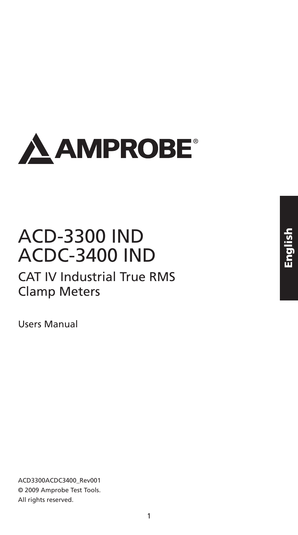 Amprobe ACD-3300 Industrial-Clamp-Meters User Manual | Page 2 / 98