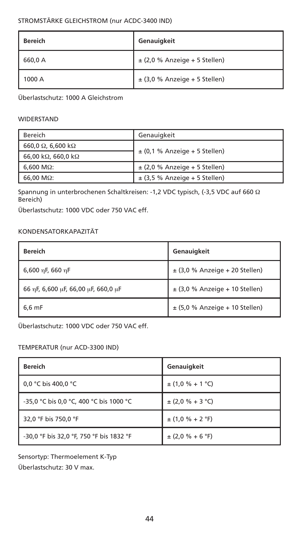 Amprobe ACD-3300 Industrial-Clamp-Meters User Manual | Page 45 / 98