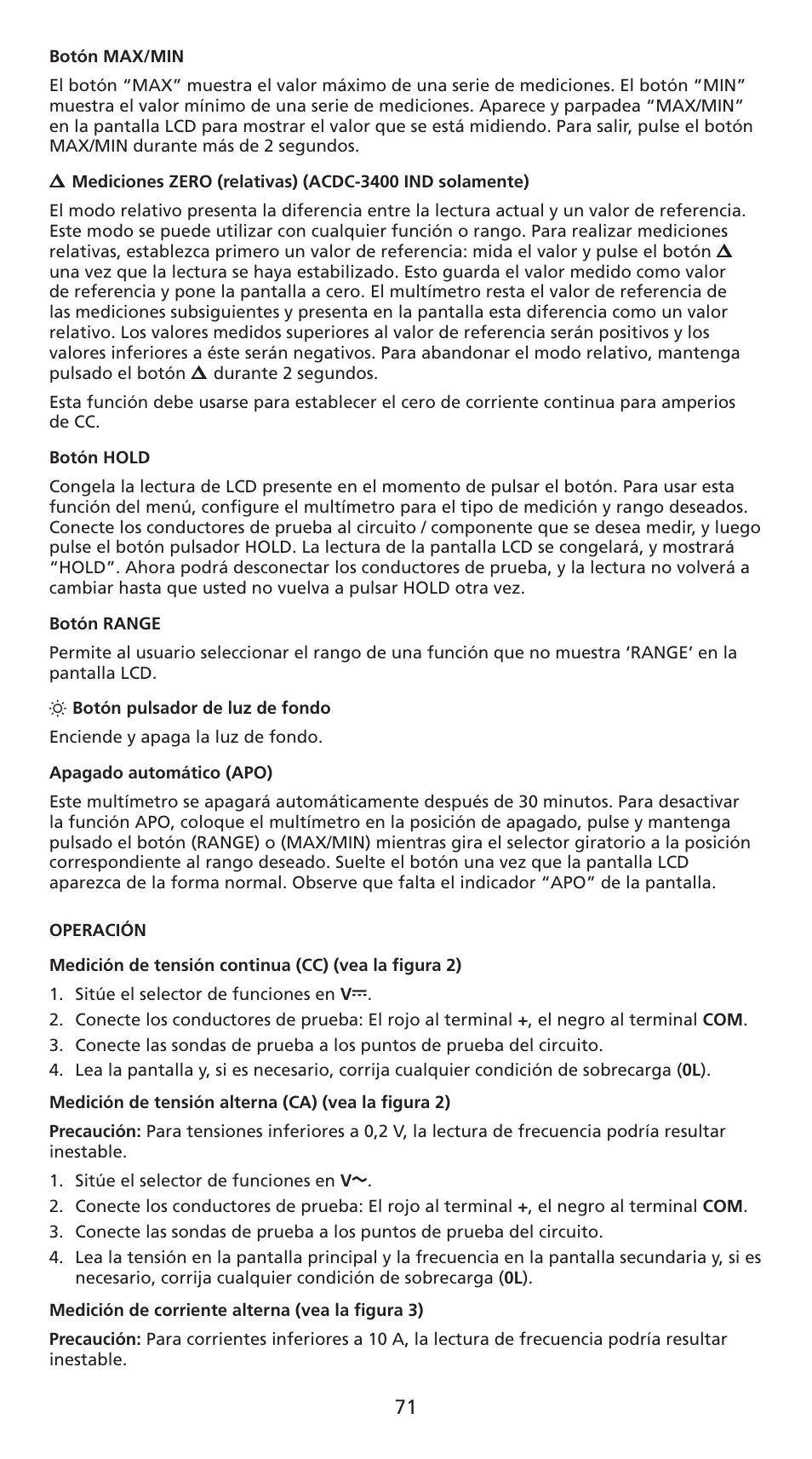 Amprobe ACD-3300 Industrial-Clamp-Meters User Manual | Page 72 / 98