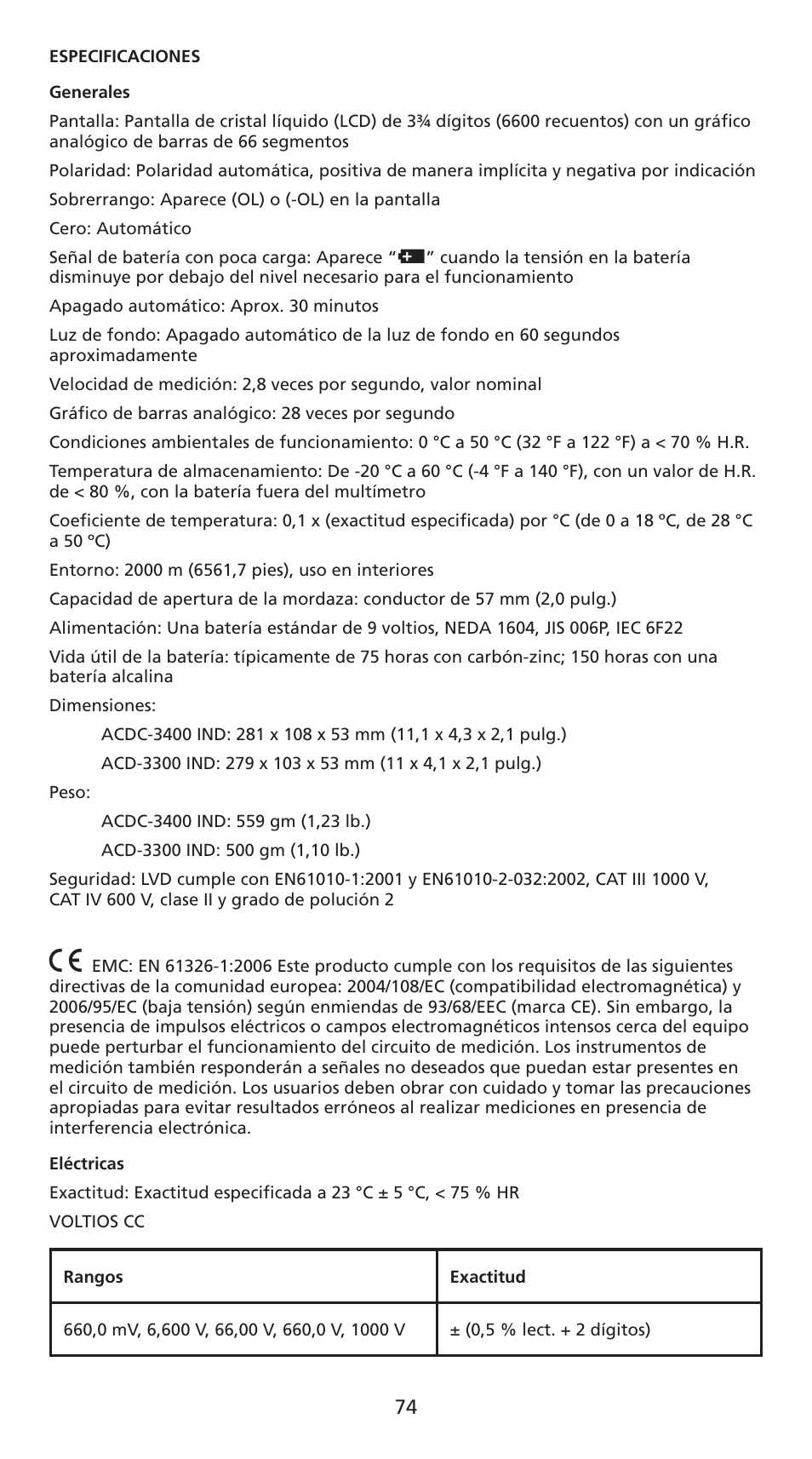 Amprobe ACD-3300 Industrial-Clamp-Meters User Manual | Page 75 / 98