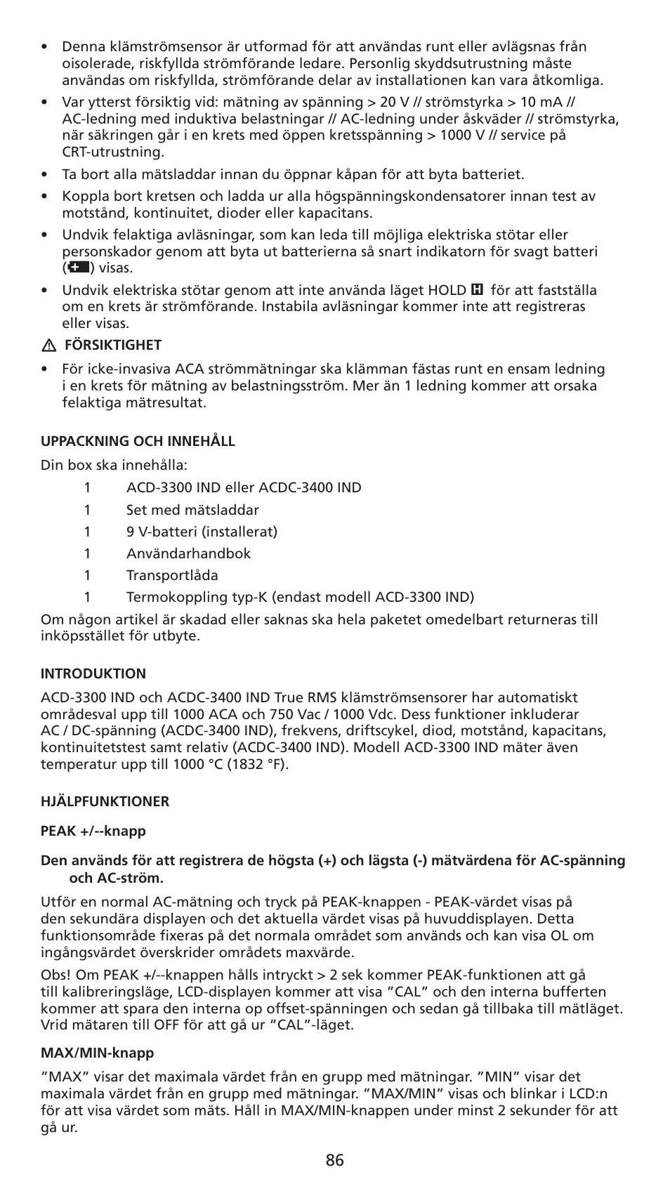 Amprobe ACD-3300 Industrial-Clamp-Meters User Manual | Page 87 / 98