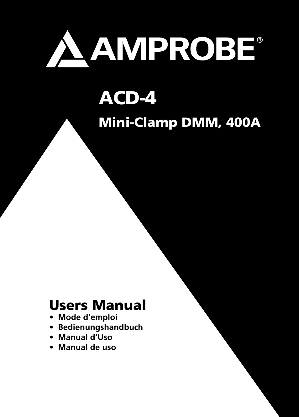 Amprobe ACD-4 Mini-Clamp-DMM User Manual | 16 pages