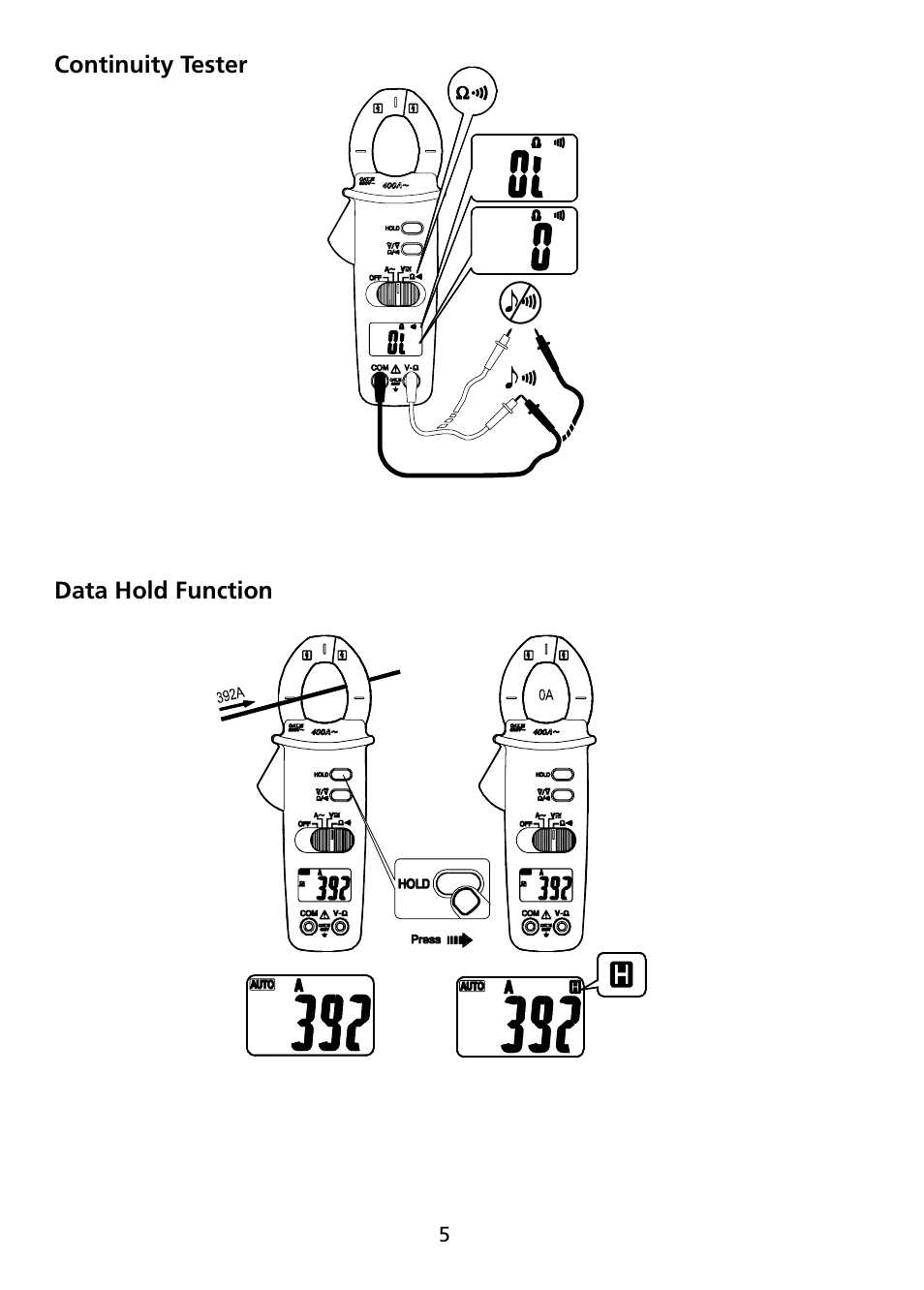 Amprobe ACD-4 Mini-Clamp-DMM User Manual | Page 10 / 16