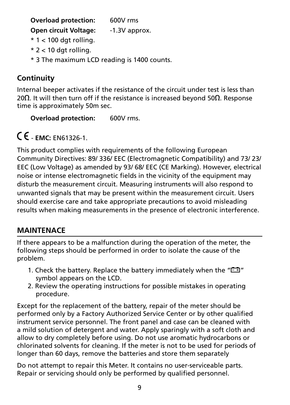 Amprobe ACD-4 Mini-Clamp-DMM User Manual | Page 14 / 16