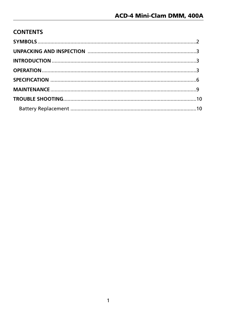 Amprobe ACD-4 Mini-Clamp-DMM User Manual | Page 6 / 16