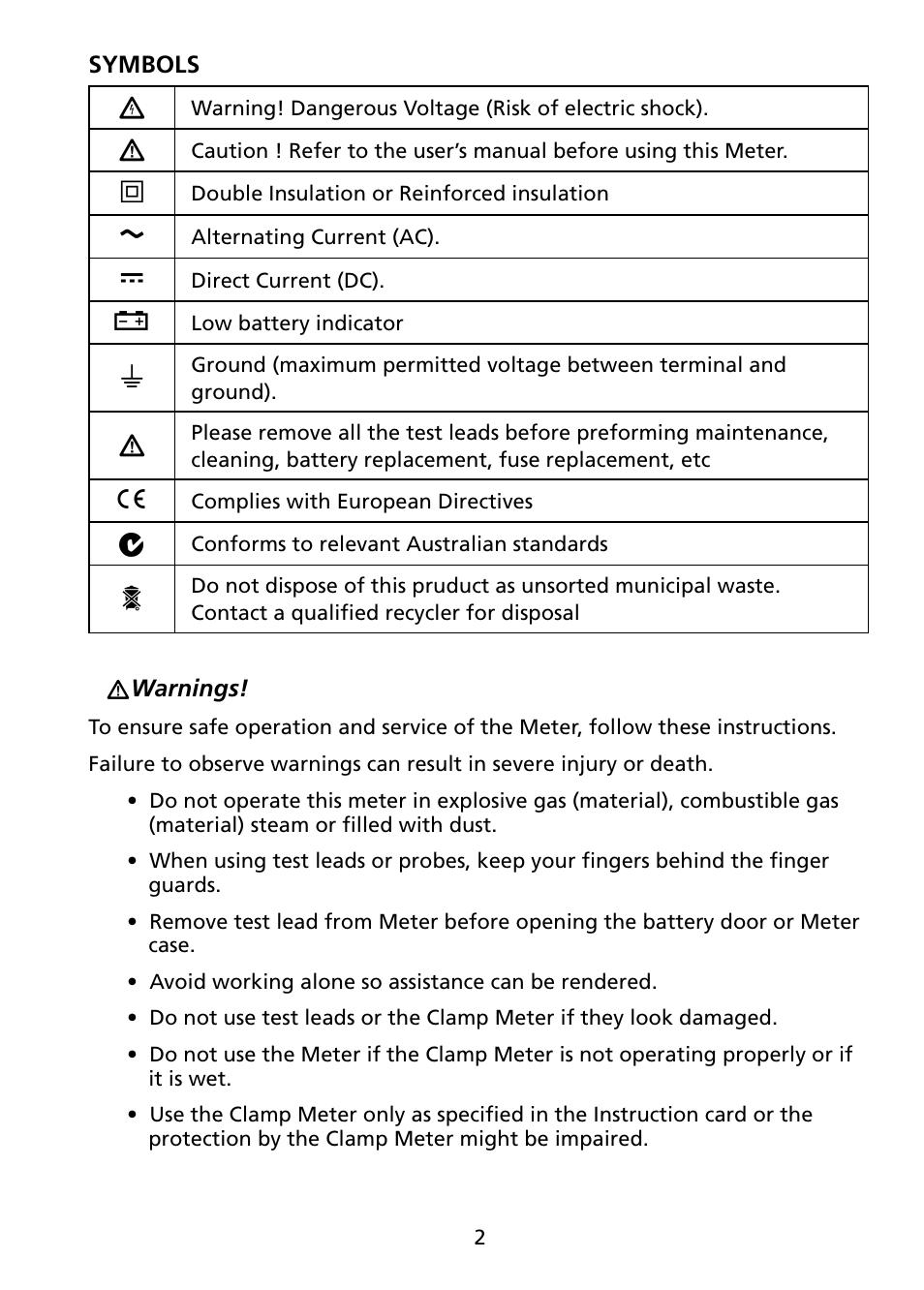 Amprobe ACD-4 Mini-Clamp-DMM User Manual | Page 7 / 16