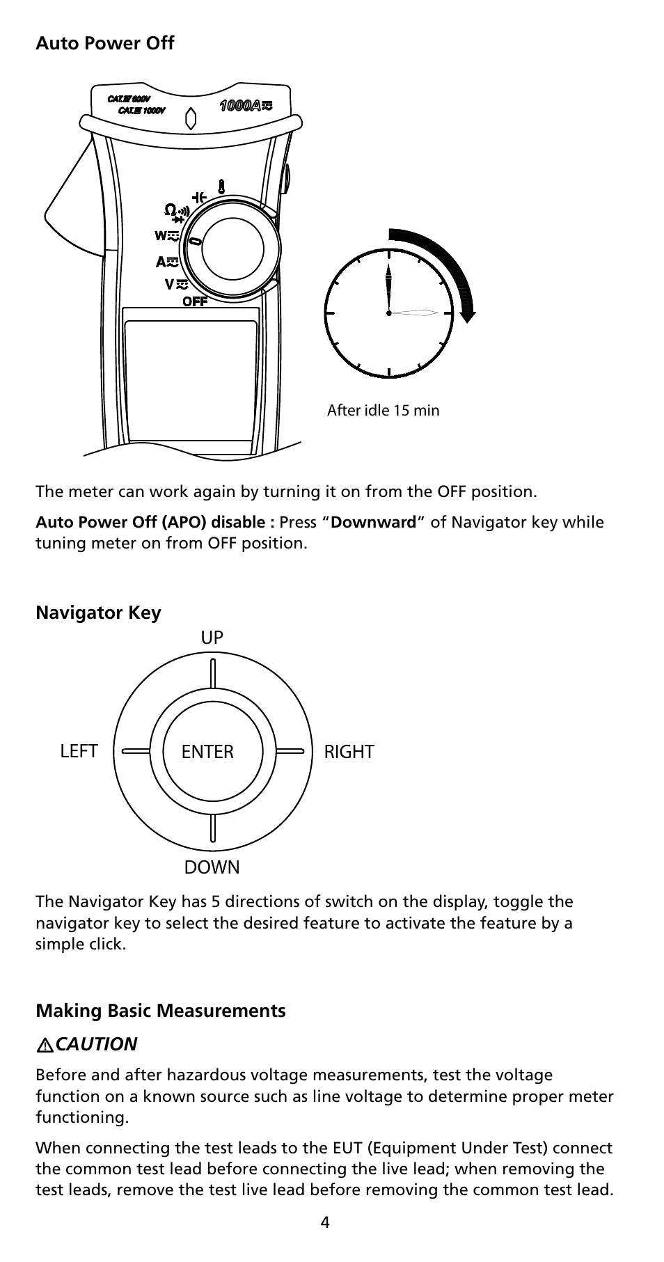 Amprobe ACD-50NAV ACD-51NAV ACDC-52NAV ACD-53NAV ACD-54NAV Navigator-Clamps User Manual | Page 10 / 36