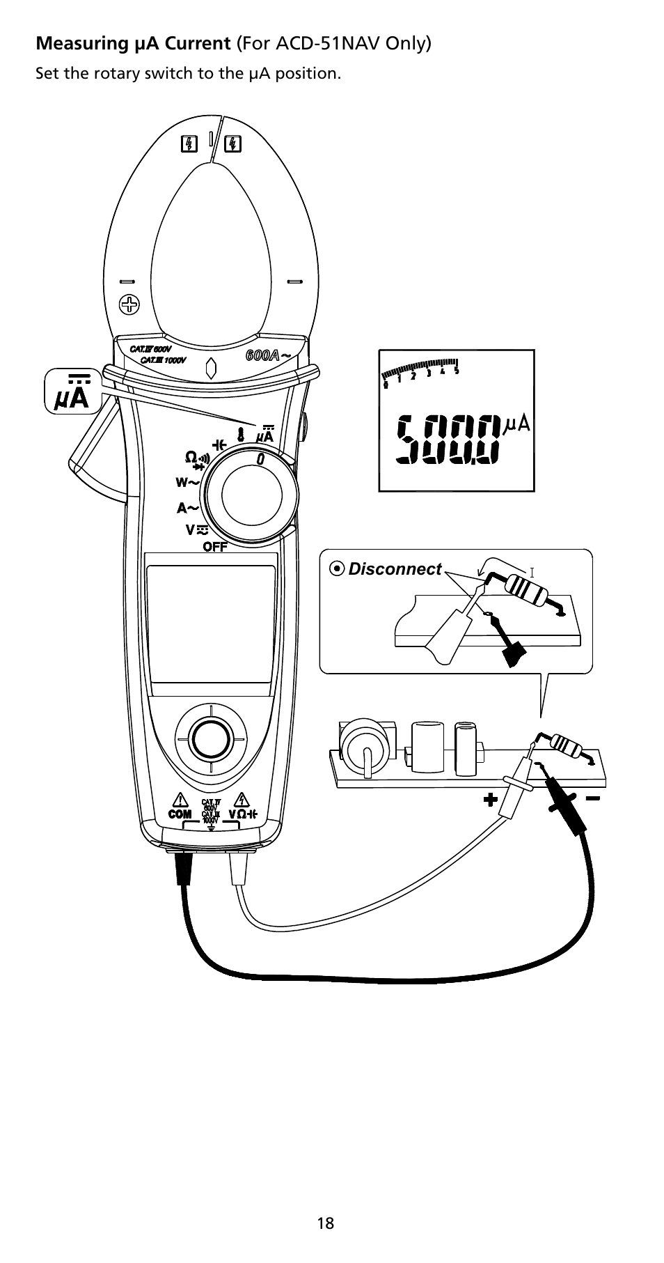 Amprobe ACD-50NAV ACD-51NAV ACDC-52NAV ACD-53NAV ACD-54NAV Navigator-Clamps User Manual | Page 24 / 36