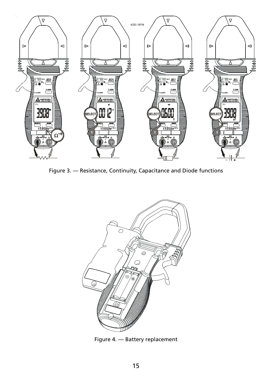 Amprobe ACDC-100 Clamp-On-Multimeters User Manual | Page 16 / 97