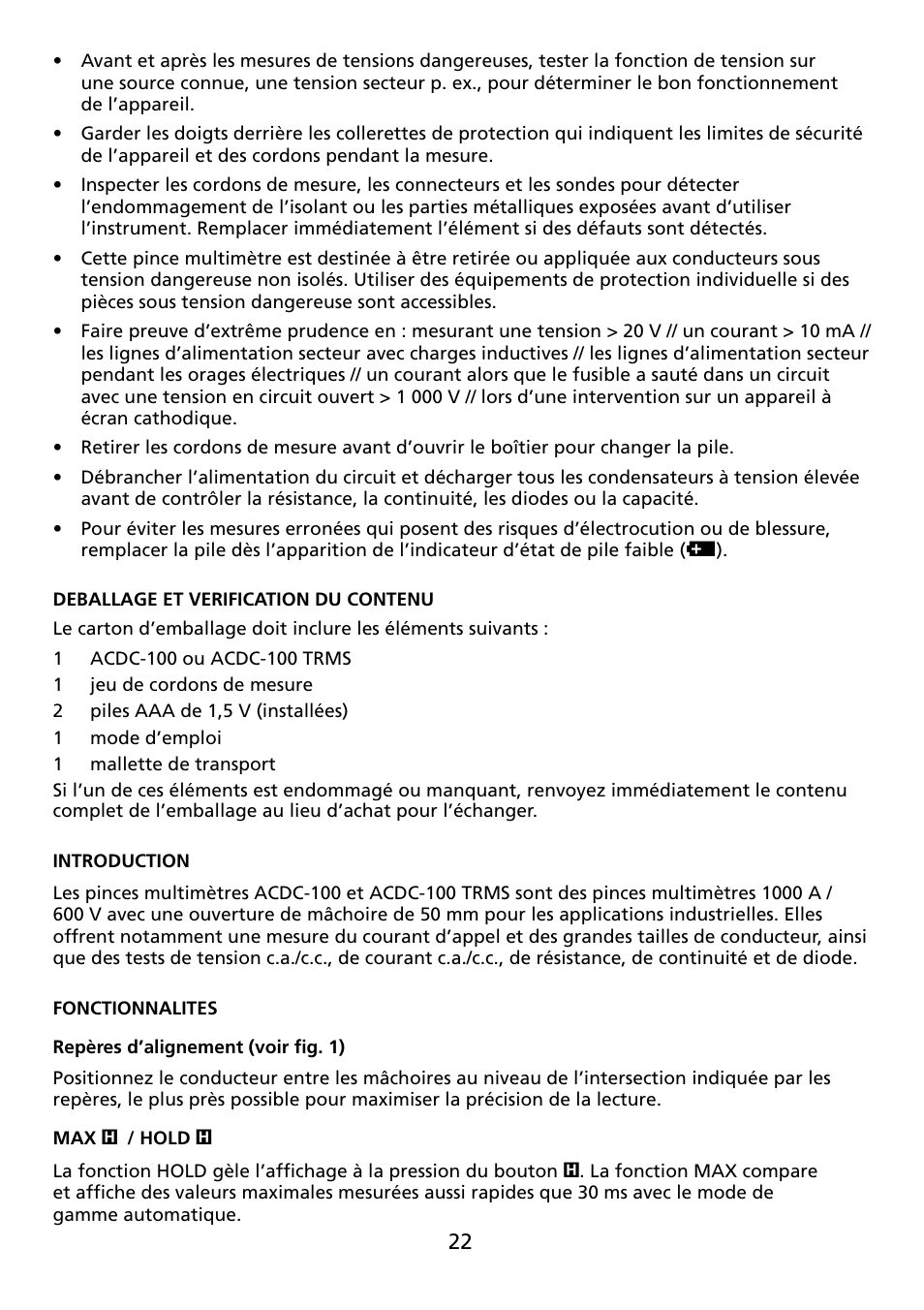 Amprobe ACDC-100 Clamp-On-Multimeters User Manual | Page 23 / 97