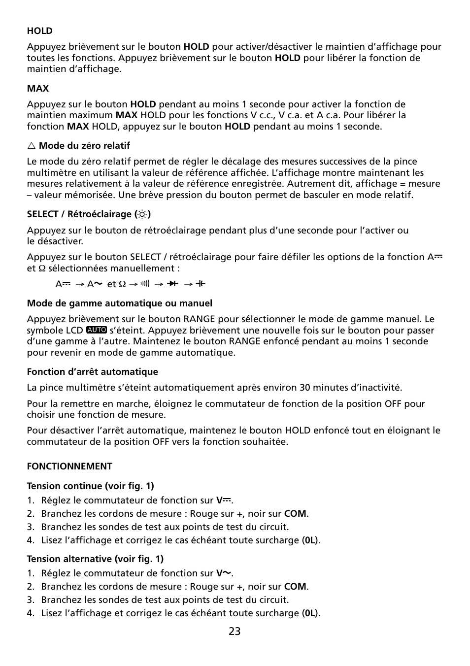 Amprobe ACDC-100 Clamp-On-Multimeters User Manual | Page 24 / 97