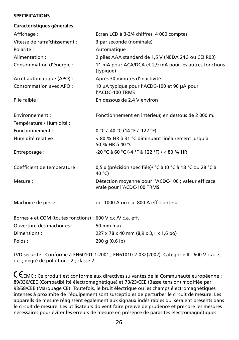 Amprobe ACDC-100 Clamp-On-Multimeters User Manual | Page 27 / 97