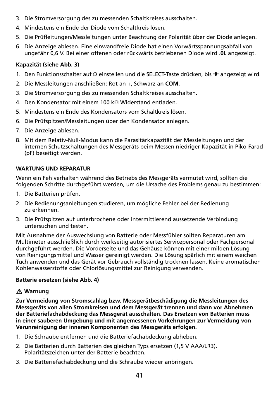Amprobe ACDC-100 Clamp-On-Multimeters User Manual | Page 42 / 97
