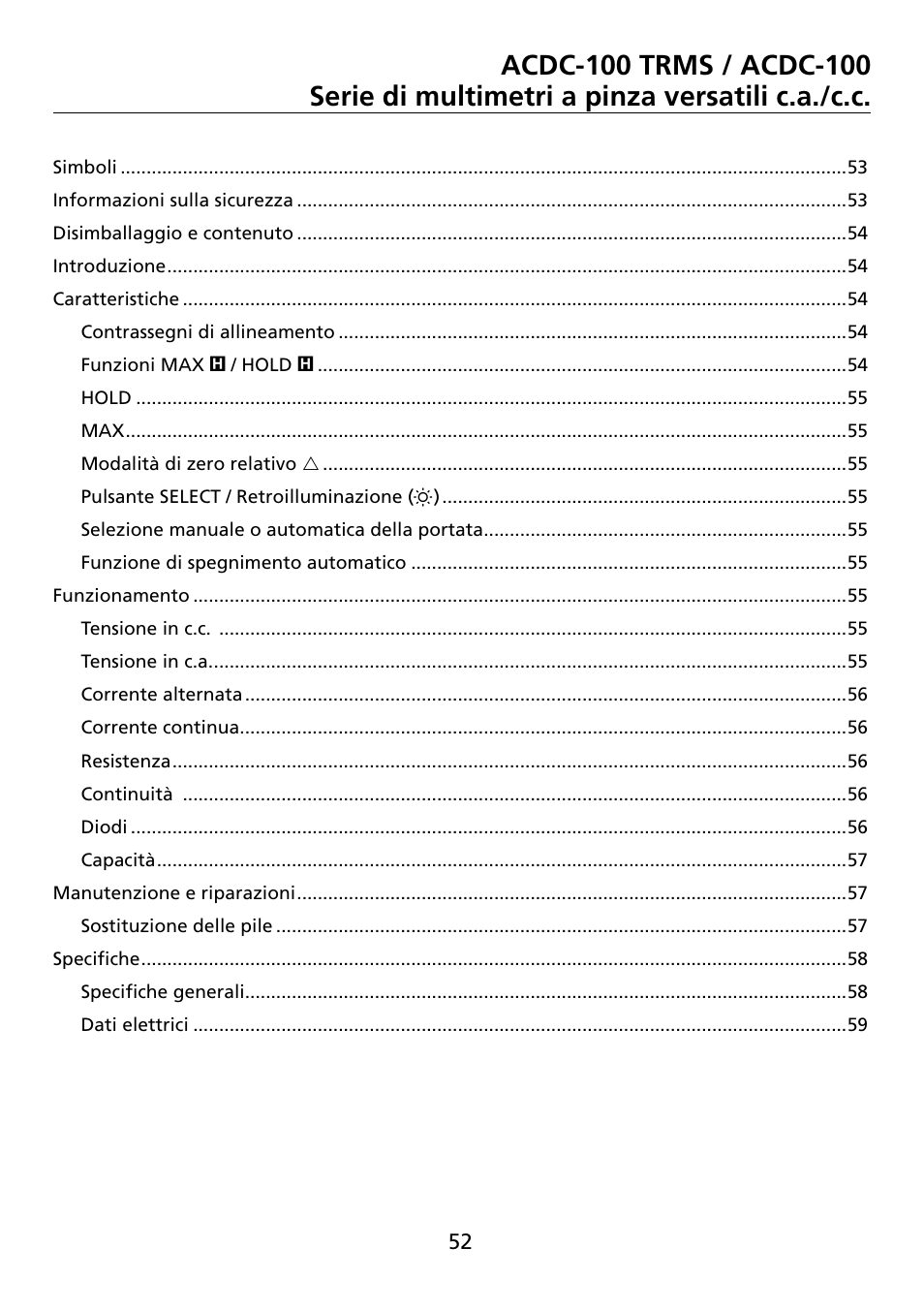Amprobe ACDC-100 Clamp-On-Multimeters User Manual | Page 53 / 97