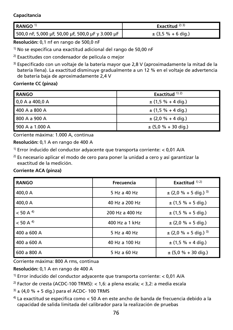 Amprobe ACDC-100 Clamp-On-Multimeters User Manual | Page 77 / 97