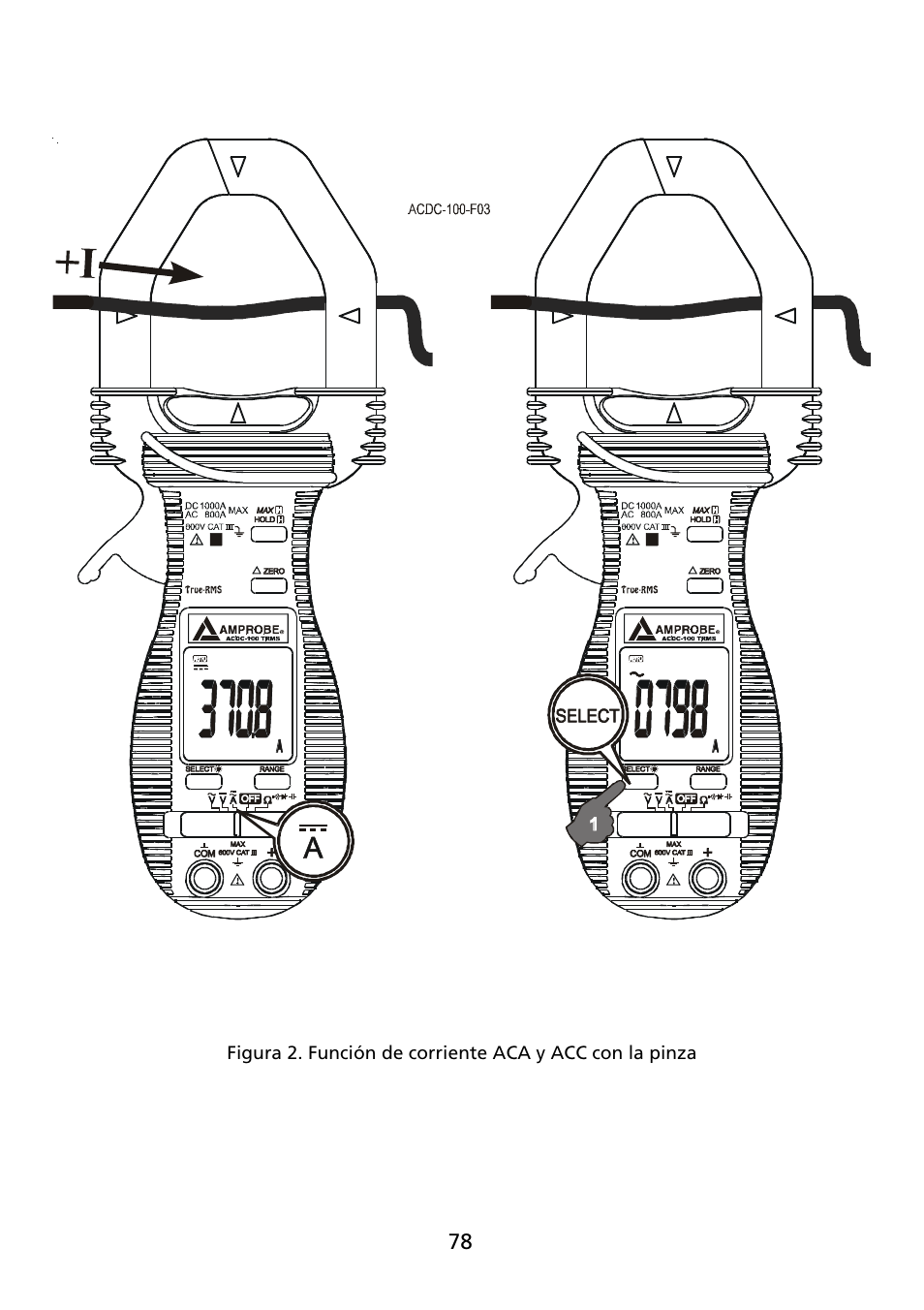 Amprobe ACDC-100 Clamp-On-Multimeters User Manual | Page 79 / 97