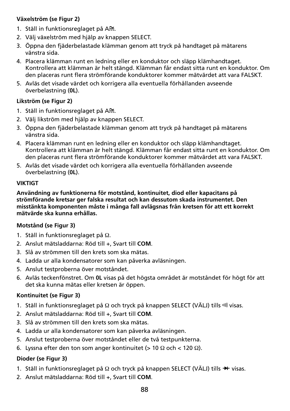 Amprobe ACDC-100 Clamp-On-Multimeters User Manual | Page 89 / 97