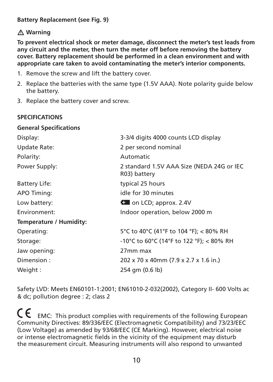 Amprobe ACDC-400 Digital-Clamp-On-Multimeter User Manual | Page 11 / 98