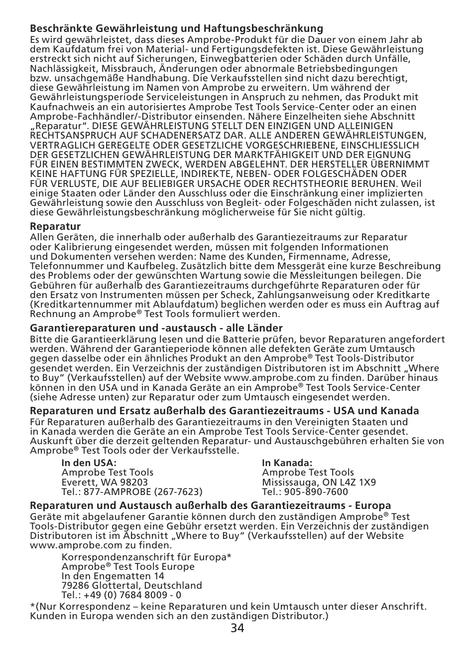 Amprobe ACDC-400 Digital-Clamp-On-Multimeter User Manual | Page 35 / 98