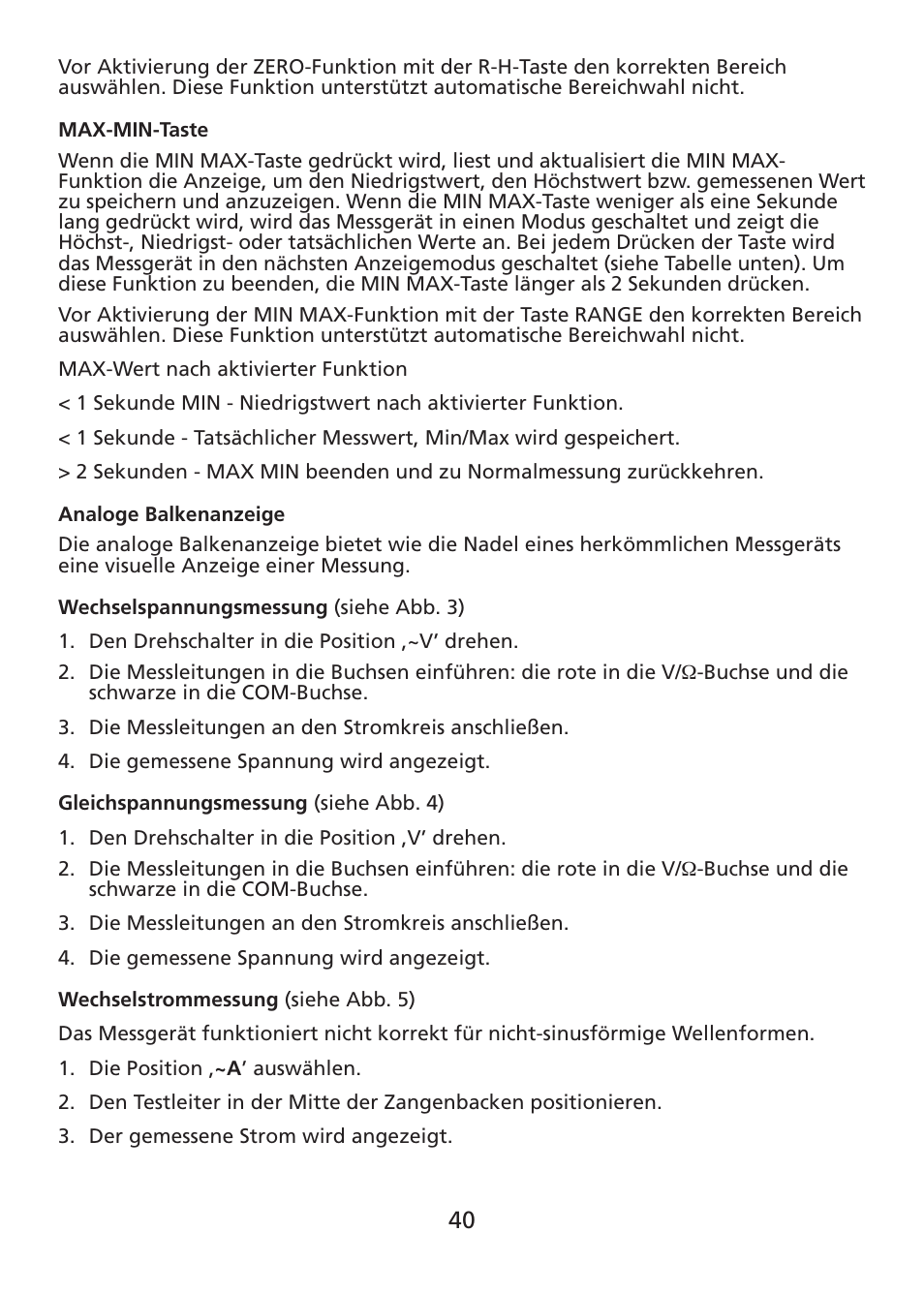 Amprobe ACDC-400 Digital-Clamp-On-Multimeter User Manual | Page 41 / 98