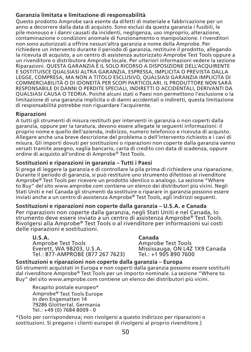Amprobe ACDC-400 Digital-Clamp-On-Multimeter User Manual | Page 51 / 98
