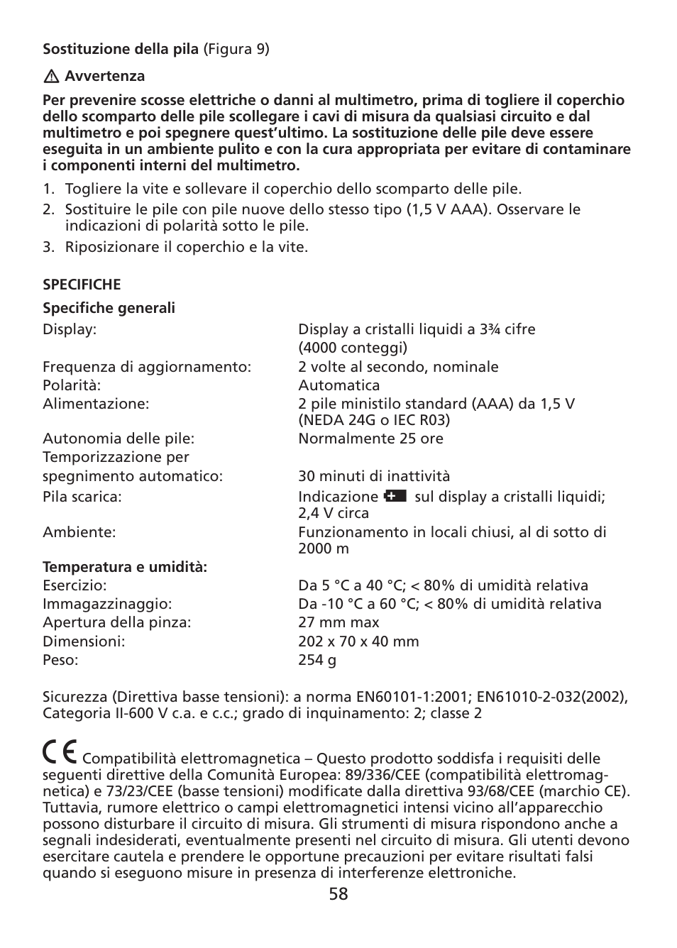 Amprobe ACDC-400 Digital-Clamp-On-Multimeter User Manual | Page 59 / 98