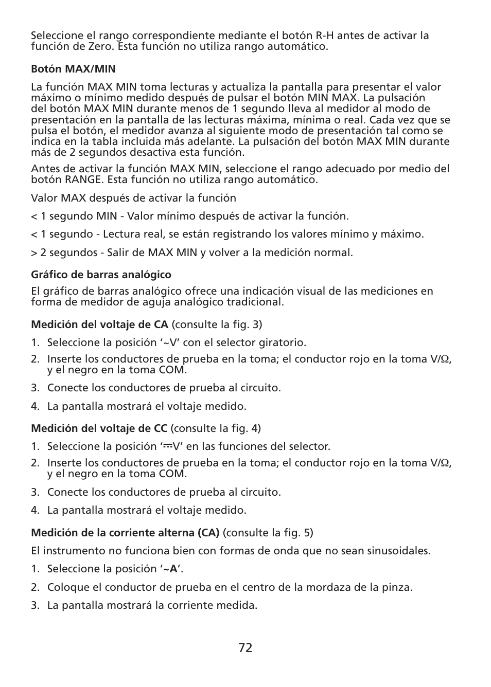 Amprobe ACDC-400 Digital-Clamp-On-Multimeter User Manual | Page 73 / 98