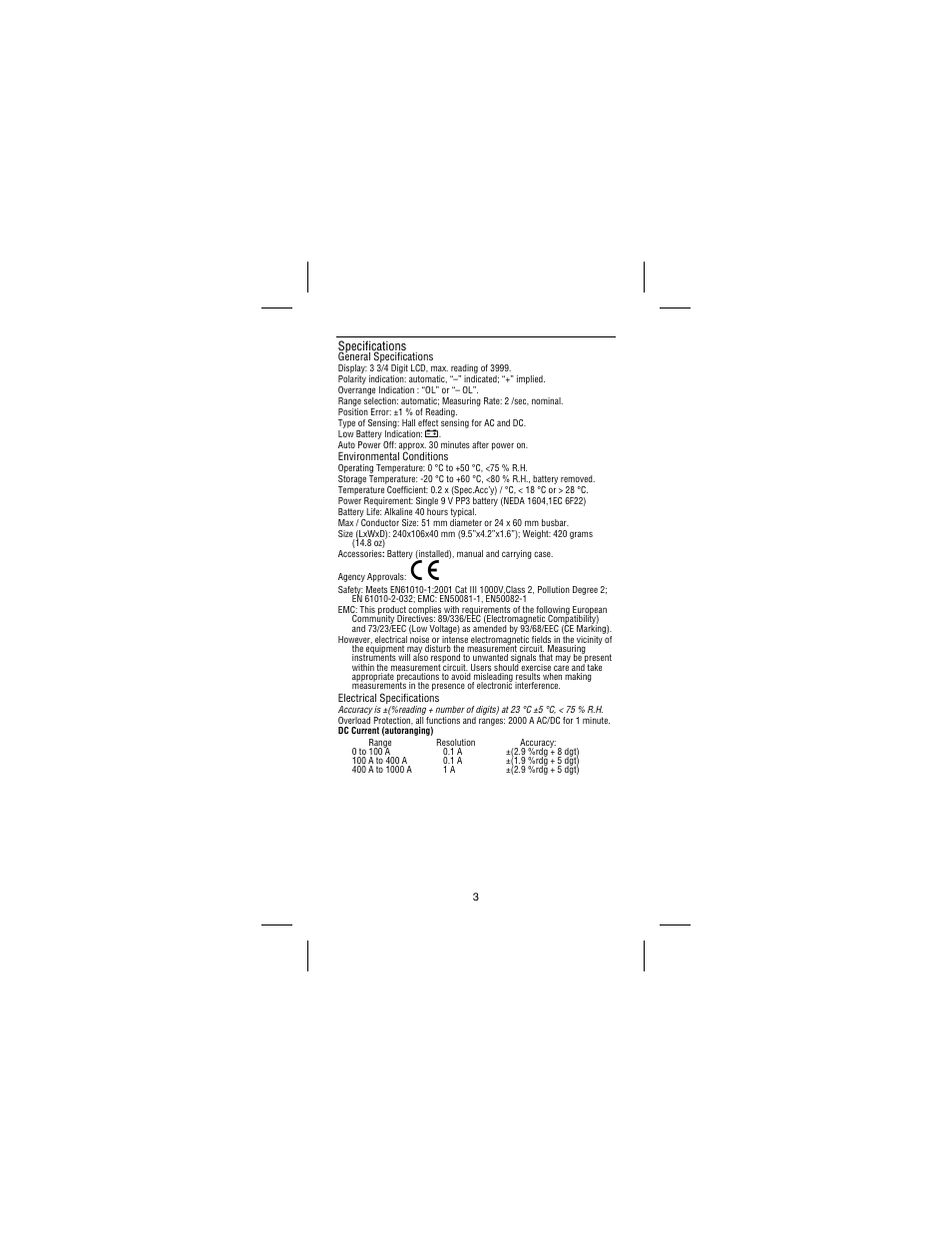 Amprobe AD105A Clamp-Meter User Manual | Page 6 / 34