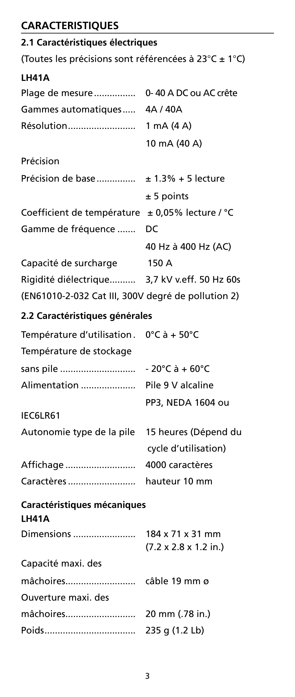 Amprobe LH41A Clamp-On-Ammeter User Manual | Page 16 / 53