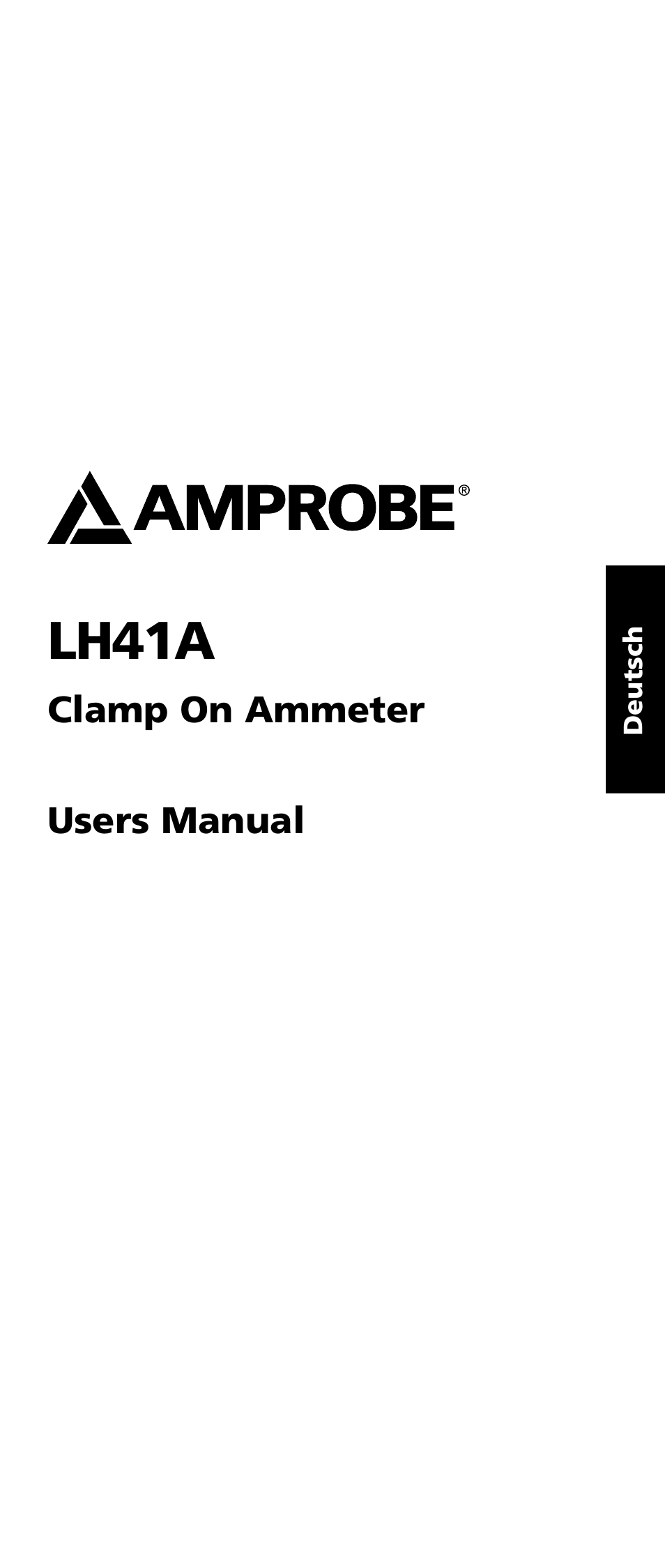 Lh41a | Amprobe LH41A Clamp-On-Ammeter User Manual | Page 22 / 53