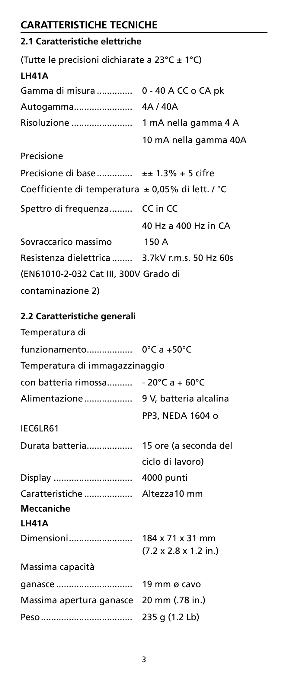 Amprobe LH41A Clamp-On-Ammeter User Manual | Page 36 / 53