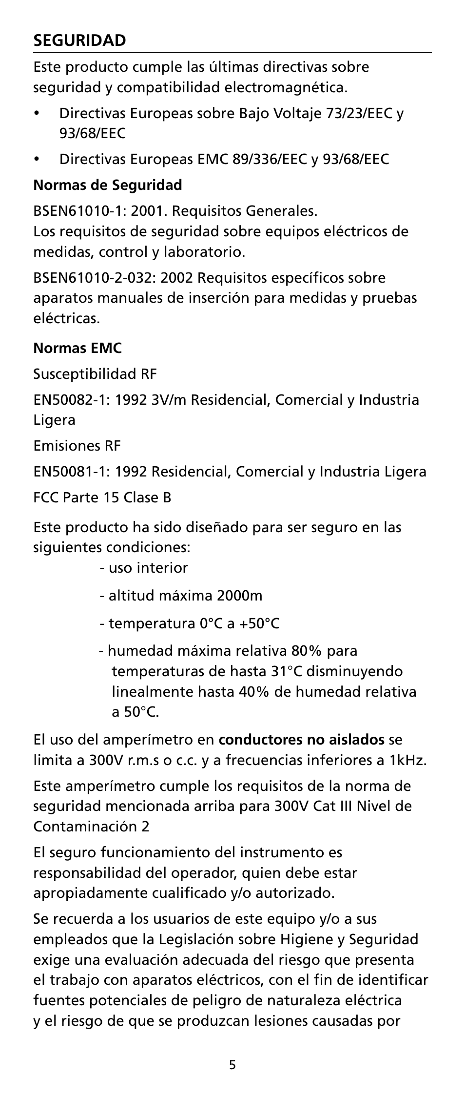 Amprobe LH41A Clamp-On-Ammeter User Manual | Page 48 / 53