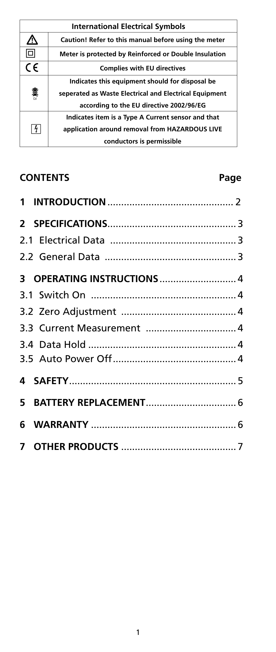 Amprobe LH41A Clamp-On-Ammeter User Manual | Page 5 / 53