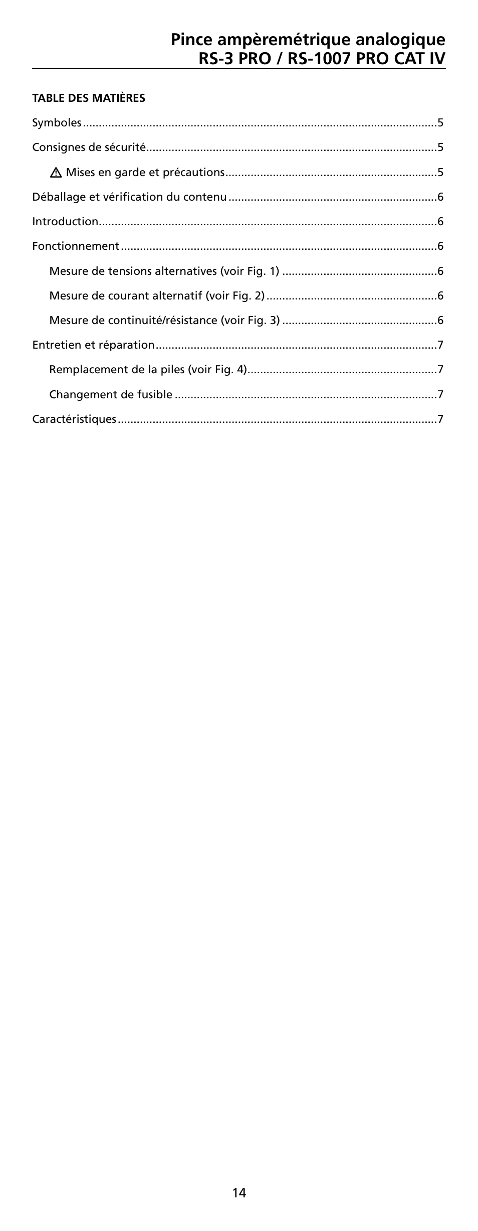 Amprobe RS-1007-PRO Analog-Clamp-Meter-Series User Manual | Page 16 / 64