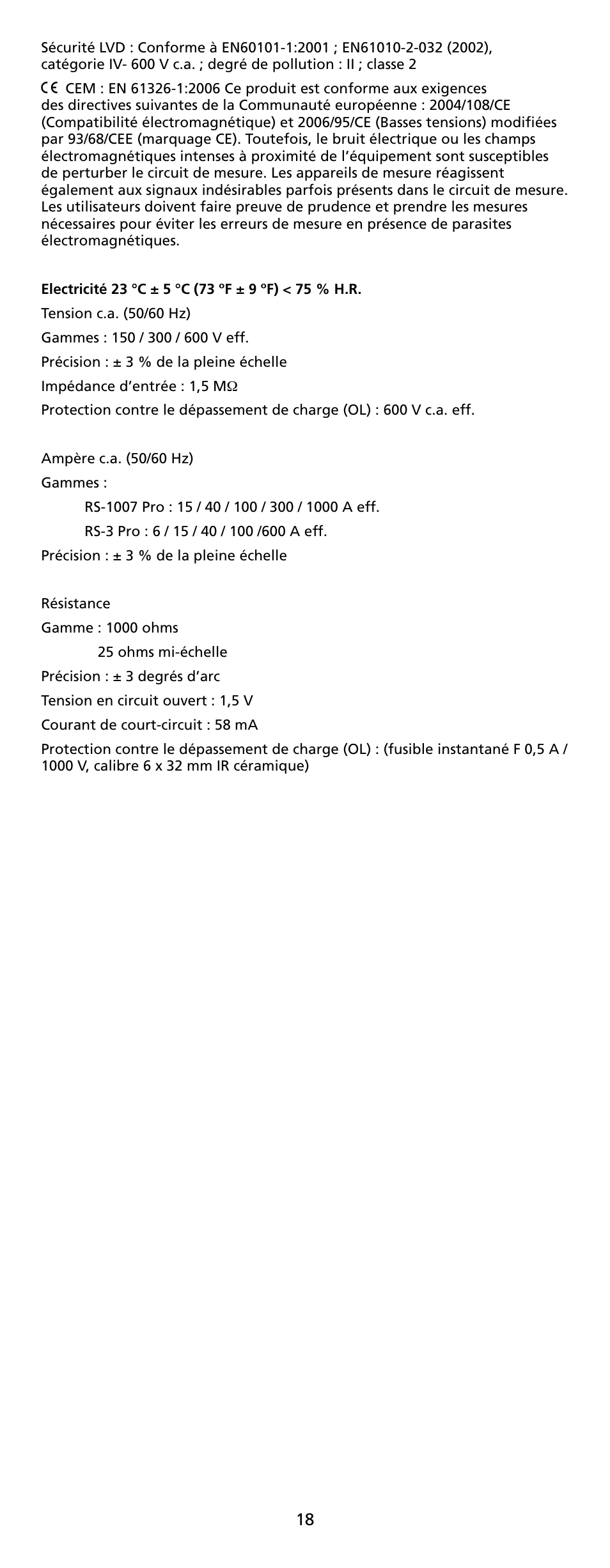 Amprobe RS-1007-PRO Analog-Clamp-Meter-Series User Manual | Page 20 / 64