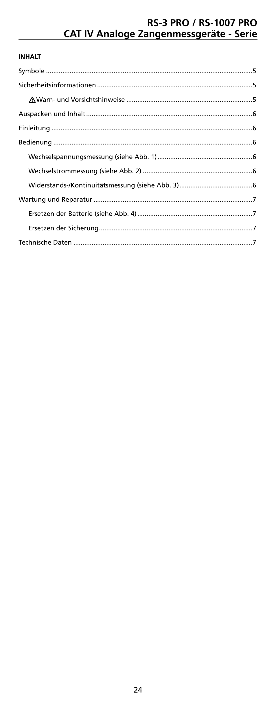 Amprobe RS-1007-PRO Analog-Clamp-Meter-Series User Manual | Page 26 / 64