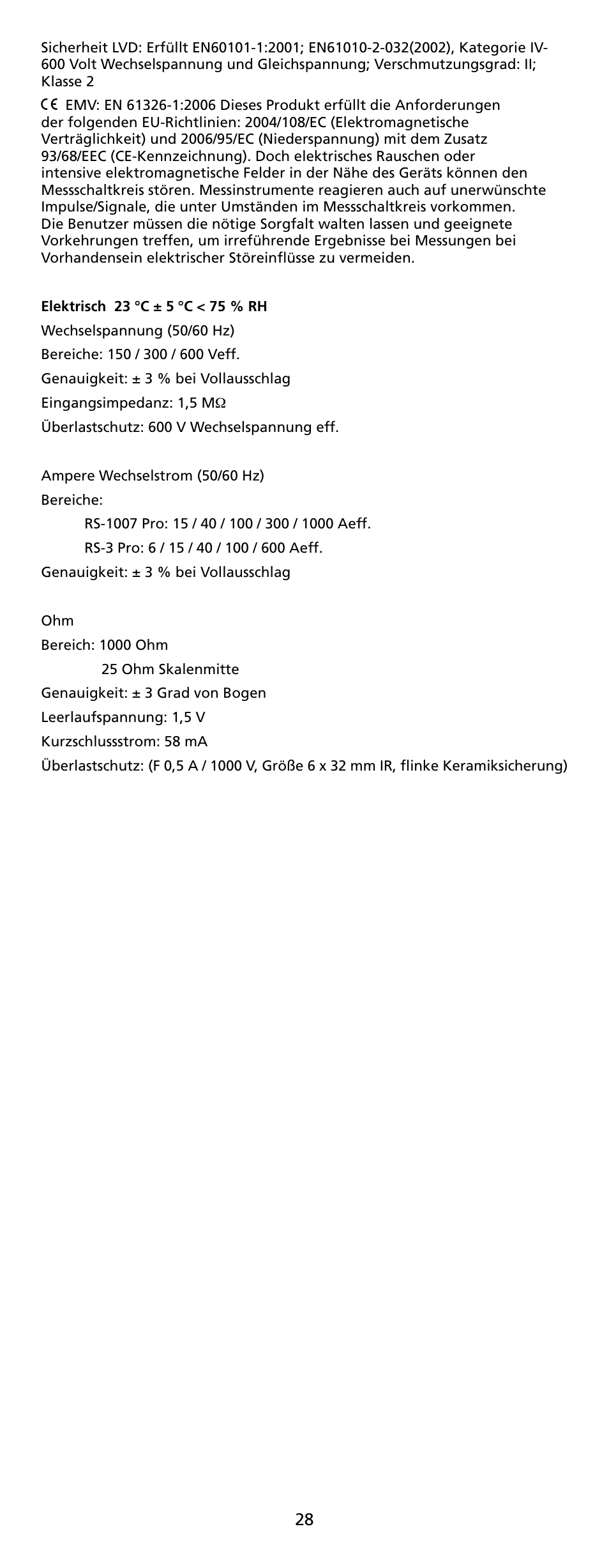 Amprobe RS-1007-PRO Analog-Clamp-Meter-Series User Manual | Page 30 / 64