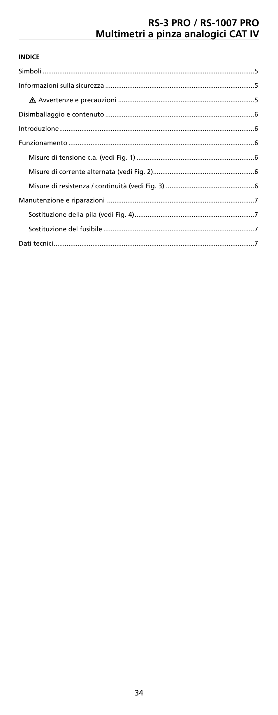 Amprobe RS-1007-PRO Analog-Clamp-Meter-Series User Manual | Page 36 / 64