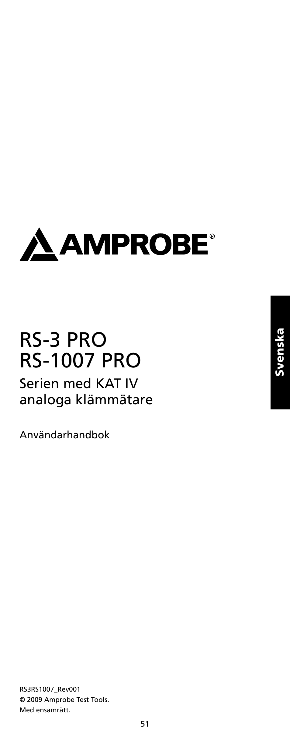 Amprobe RS-1007-PRO Analog-Clamp-Meter-Series User Manual | Page 53 / 64