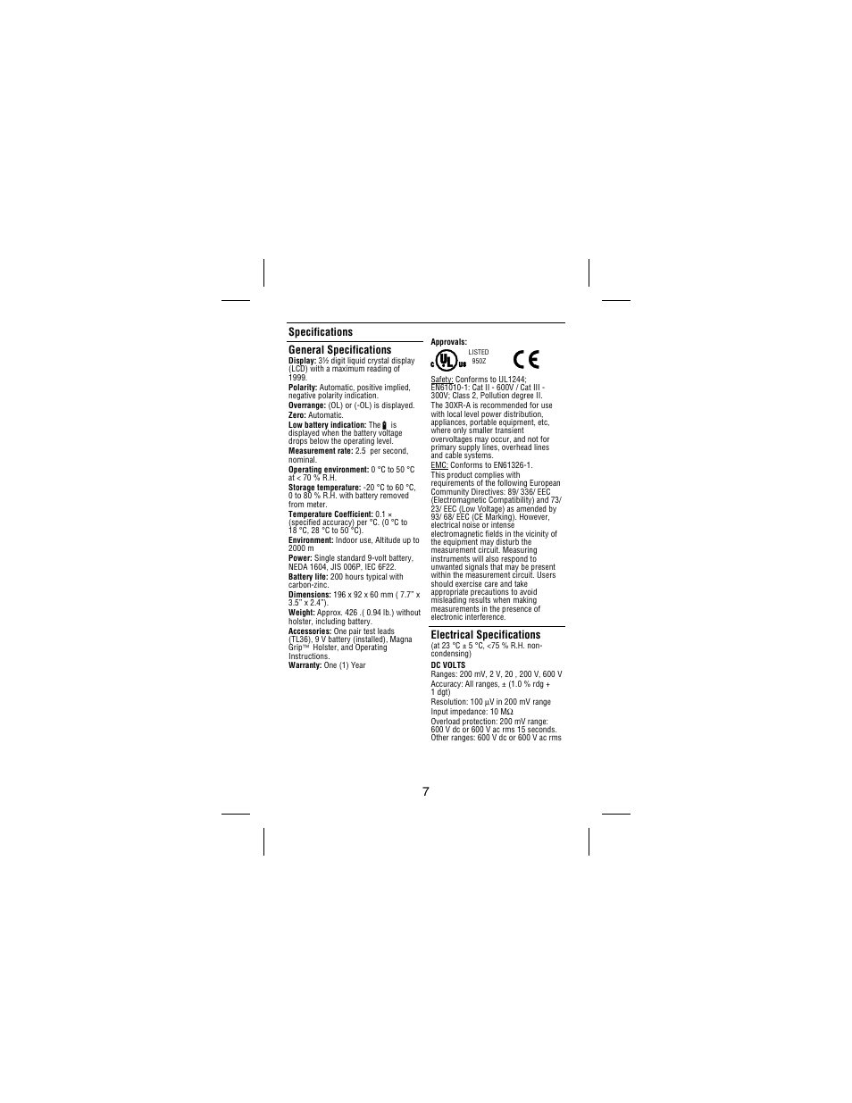 Amprobe 30XR-A Professional-Digital-Multimeter User Manual | Page 13 / 53