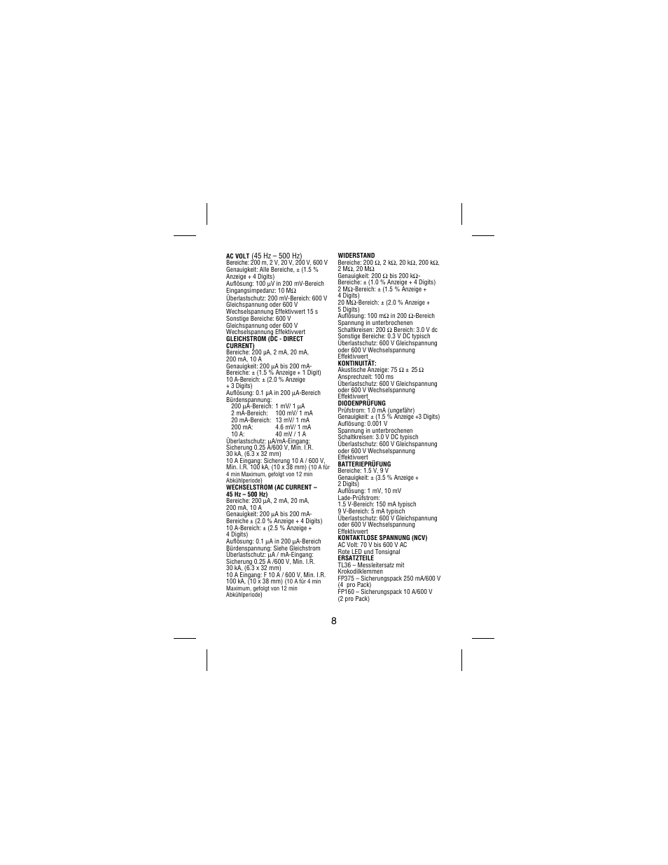 Amprobe 30XR-A Professional-Digital-Multimeter User Manual | Page 36 / 53