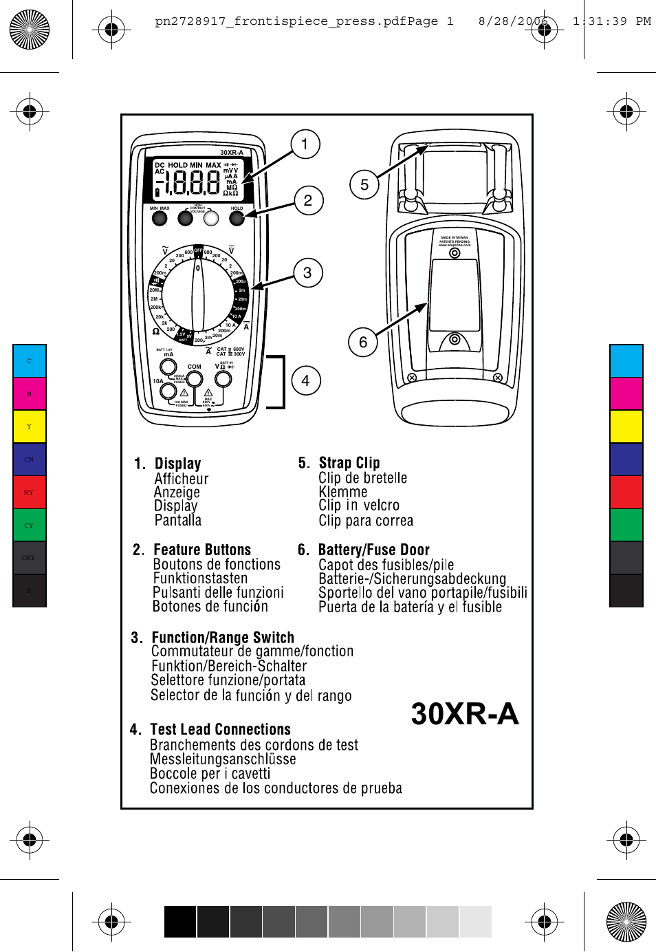 30xr-a | Amprobe 30XR-A Professional-Digital-Multimeter User Manual | Page 4 / 53