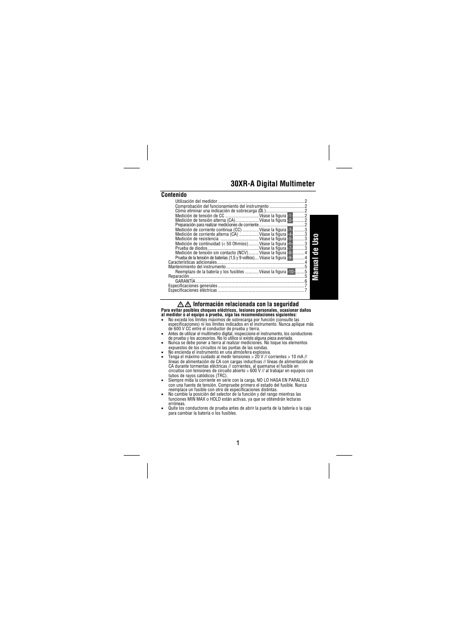Amprobe 30XR-A Professional-Digital-Multimeter User Manual | Page 45 / 53