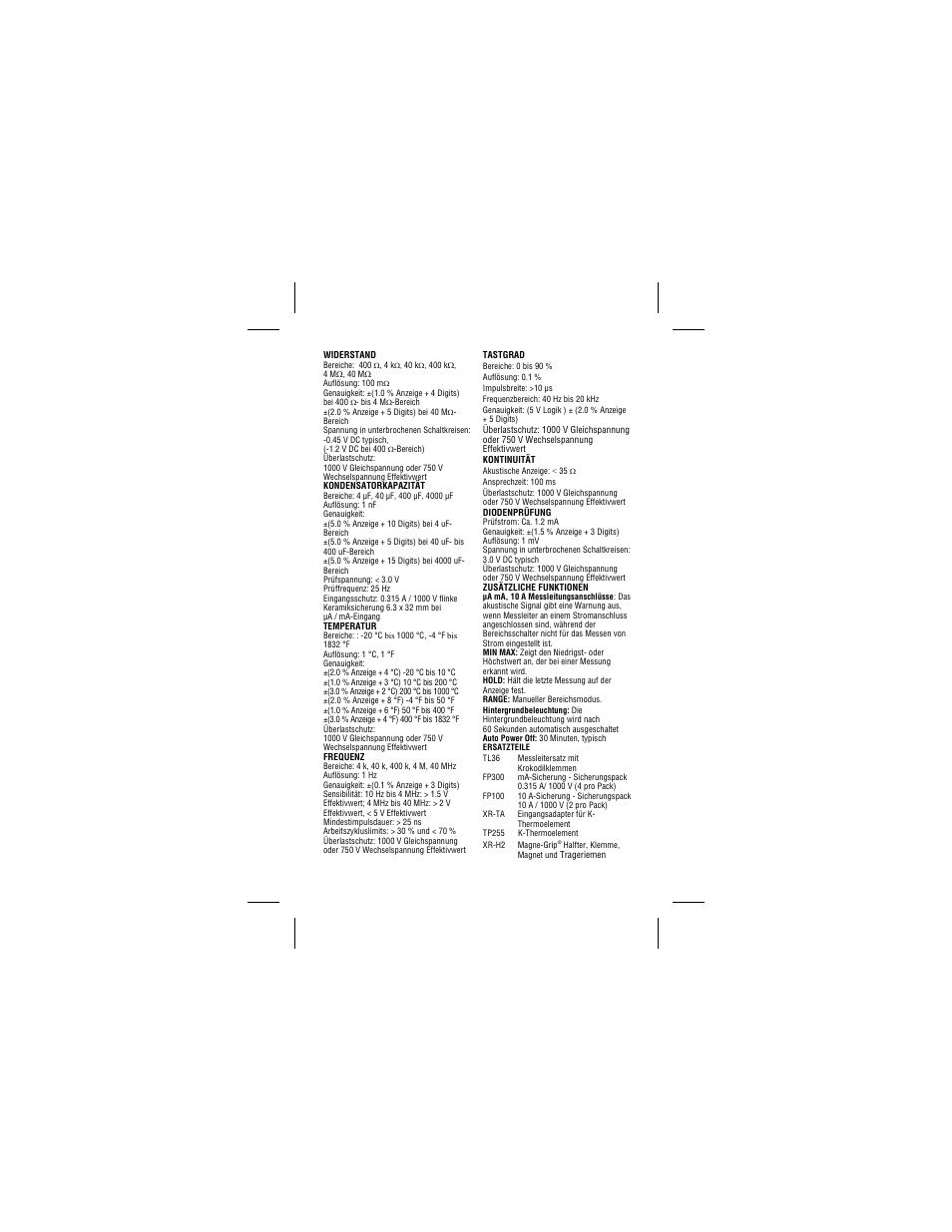 Amprobe 34XR-A Professional-Digital-Multimeter User Manual | Page 47 / 73